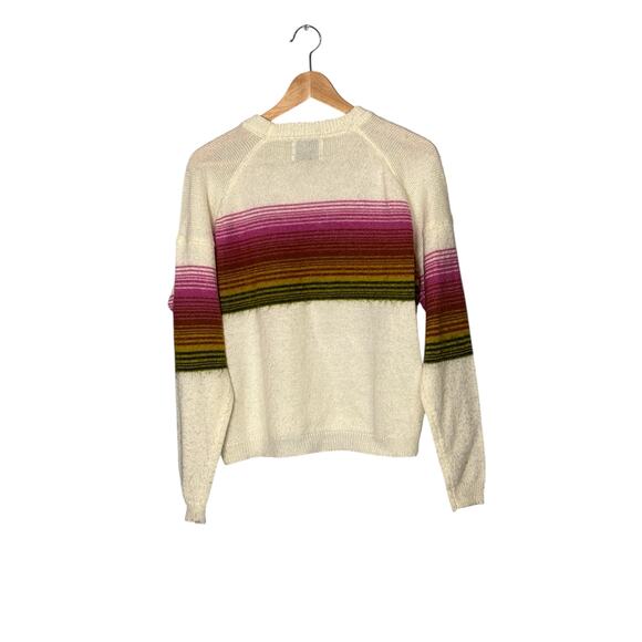Urban Outfitters Rainbow Sweater - White - Size Small - Picture 5 of 5